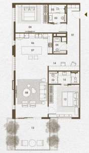2 Bedroom Apartment type corner