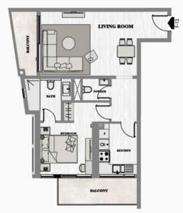 1 Bedroom Type Q
