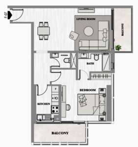 1 Bedroom Type M