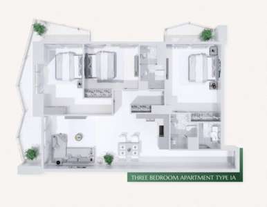 Three-bedroom Apartment Type 1A