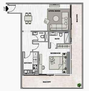 1 Bedroom Type U
