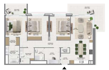 3 Bedroom Type 1A