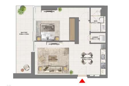 1 BEDROOM TYPE 2