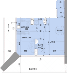 1 Bedroom Type 2