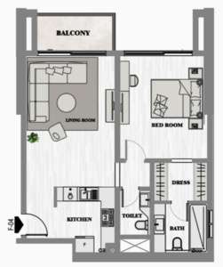 1 Bedroom Type J