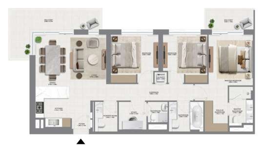 3 Bedroom Type 1A