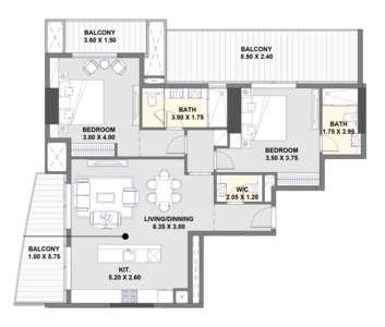 2 Bedroom Type A1