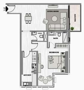1 Bedroom Type K