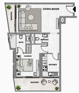 1 Bedroom Type D