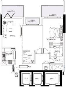 1 BR + Room